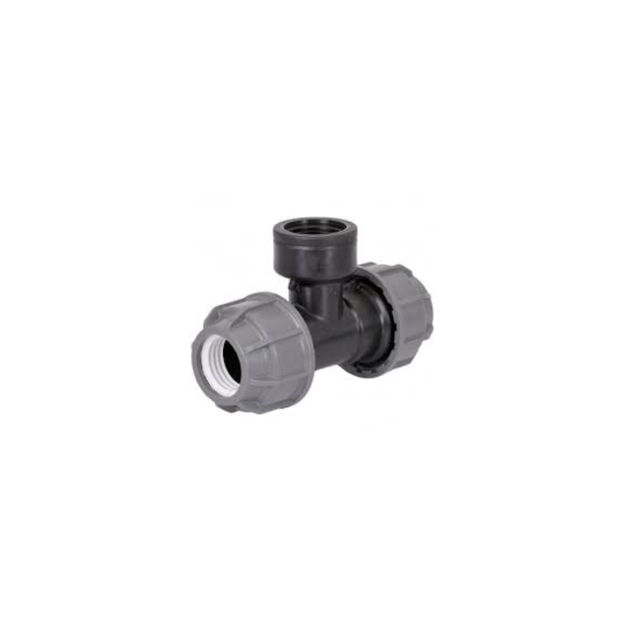 Plasson Poly compression female adapter Tee for use with 20mm, 25mm, and 32mm MDPE pipe